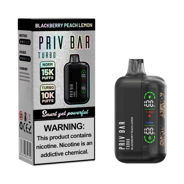 Blackberry Peach Lemon Priv Bar Turbo 15000 - Vape.LLC