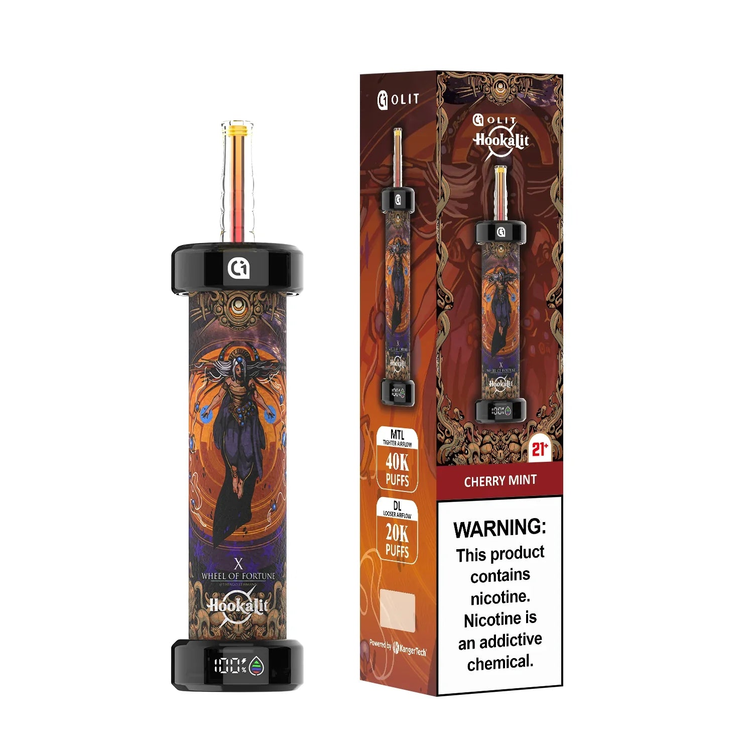 Cherry Mint (Wheel of Fortune) Olit Hookalit 40K - Vape.LLC