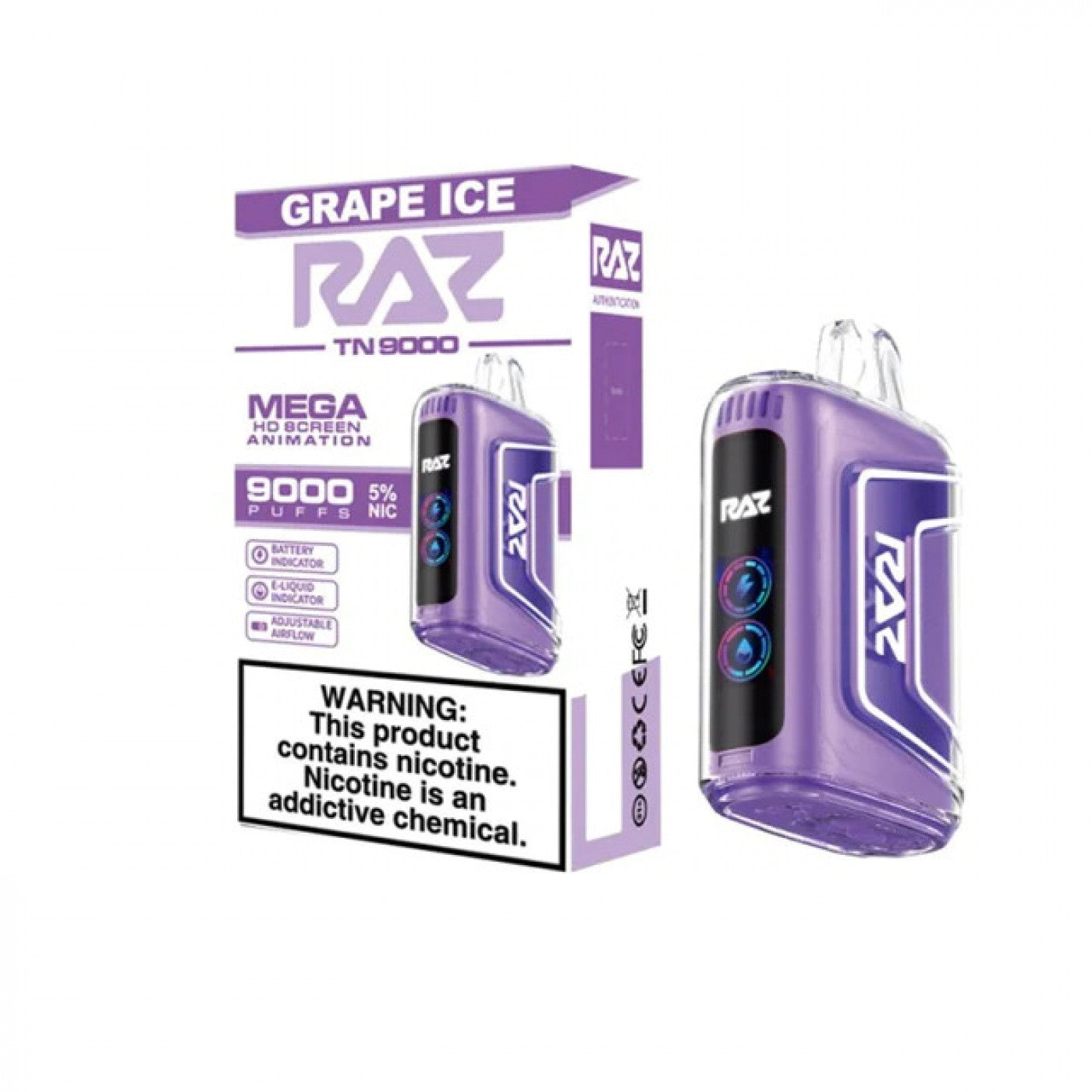 Grape Ice Raz TN9000 - Vape.LLC