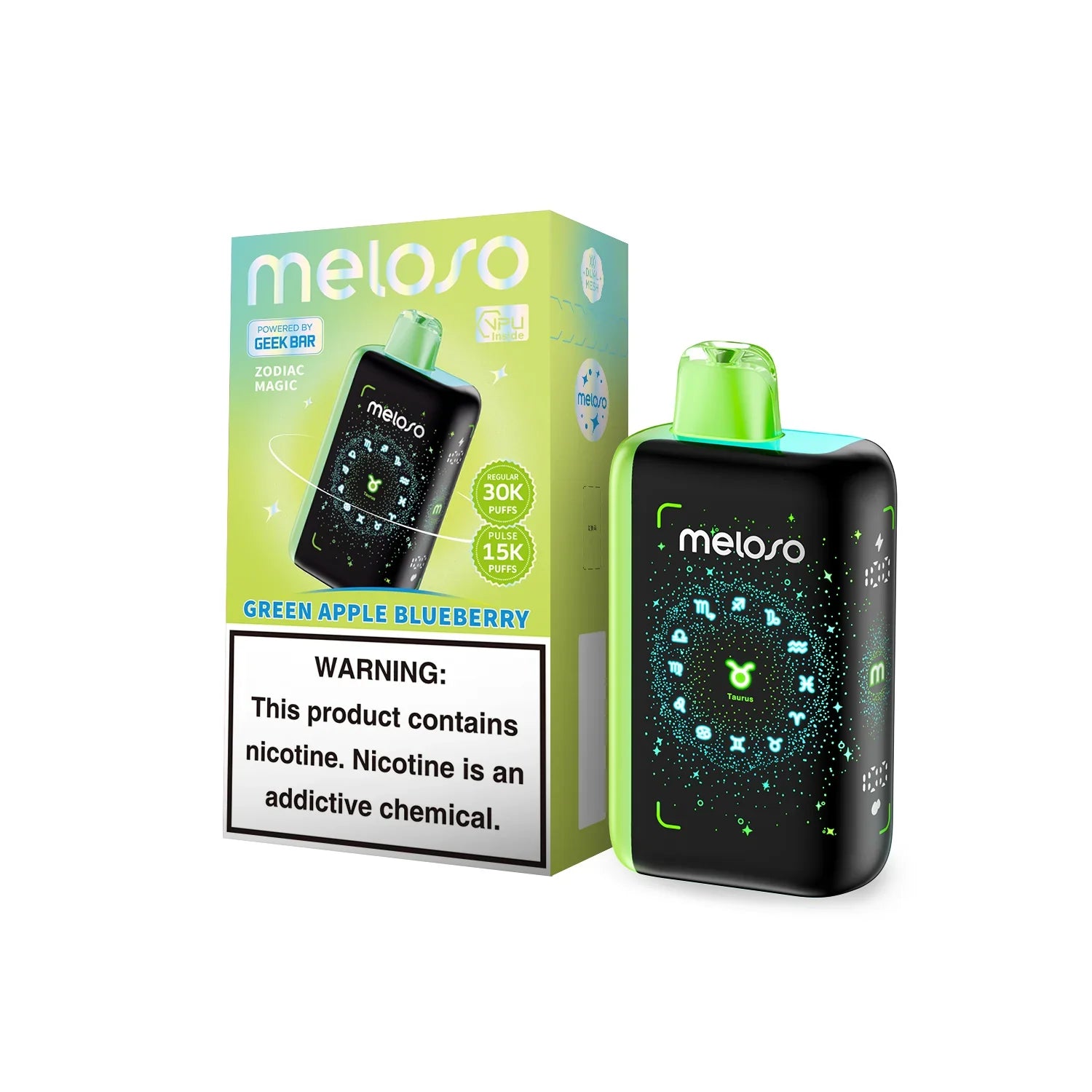 Green Apple Blueberry Meloso Bar 30000 - Vape.LLC