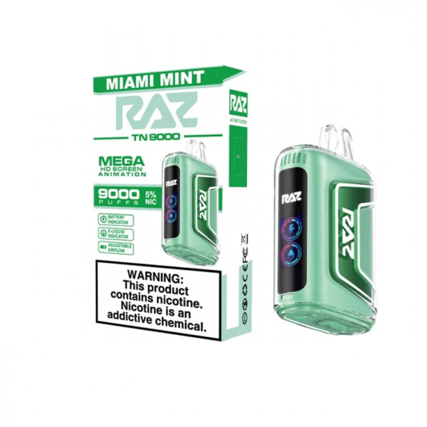 Miami Mint Raz TN9000 - Vape.LLC